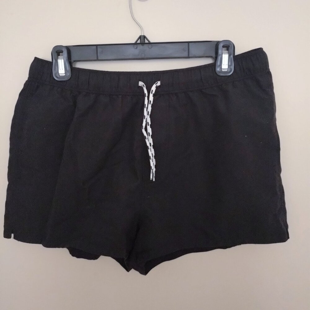Brand new high thigh black swim trunks